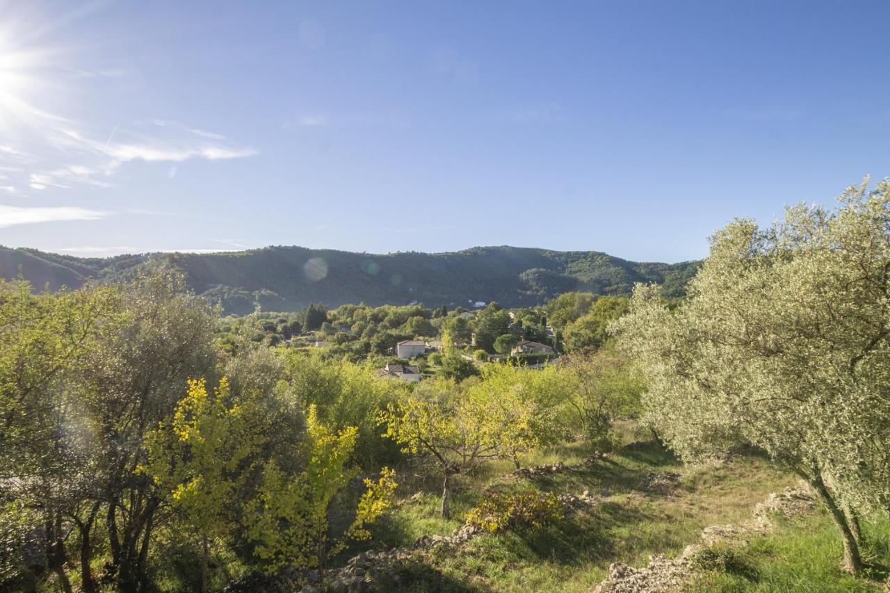 La Maison Des Chataigniers Meyrannes Bagian luar foto
